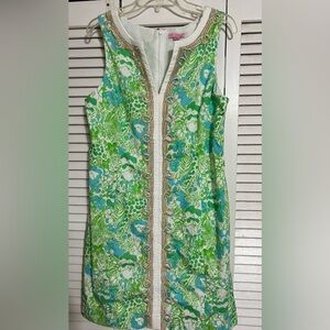 Lilly Pulitzer, size 12 signature dress, in mint green and blue.
